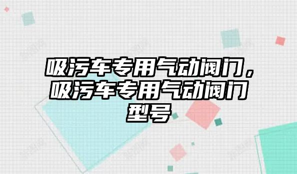 吸污車專用氣動閥門，吸污車專用氣動閥門型號