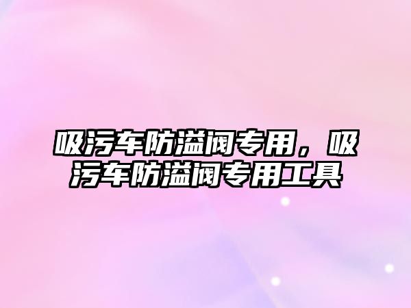 吸污車防溢閥專用，吸污車防溢閥專用工具