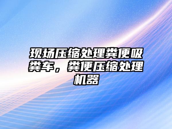 現場壓縮處理糞便吸糞車，糞便壓縮處理機器