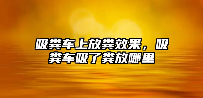 吸糞車上放糞效果，吸糞車吸了糞放哪里