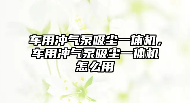 車用沖氣泵吸塵一體機，車用沖氣泵吸塵一體機怎么用