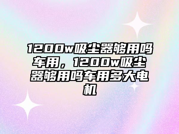 1200w吸塵器夠用嗎車用，1200w吸塵器夠用嗎車用多大電機