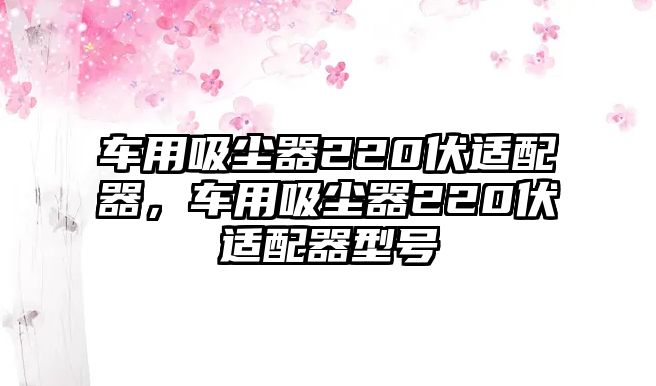 車用吸塵器220伏適配器，車用吸塵器220伏適配器型號