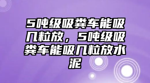 5噸級吸糞車能吸幾粒放，5噸級吸糞車能吸幾粒放水泥