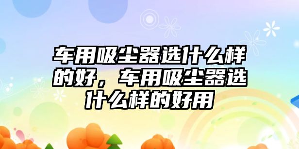 車用吸塵器選什么樣的好，車用吸塵器選什么樣的好用